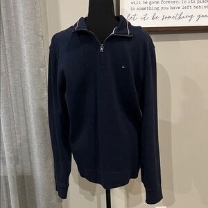 Tommy Hilfiger Dark Blue Zip-Up Sweater